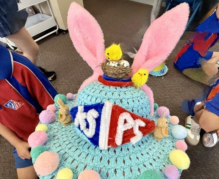 Easter hat ready for parade